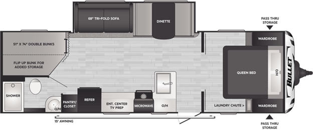 2023 KEYSTONE CROSSFIRE 2730BH, , floor-plans-day image number 0